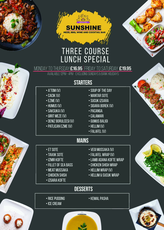 3 Course Lunch Special